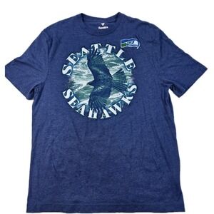 NFL Seattle Seahawks Fanatics Men's T-Shirt‎ Size L Flying Hawk. Vtg Style